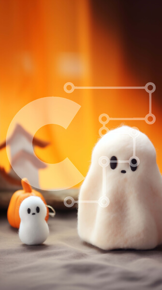 Intra Συλλεκτικό Ξύλινο Παζλ Plywood  4mm - Γεμιστά Ζώα - Φάντασμα και Κολοκύθα Σε Ξύλινο Κουτί - Διαστάσεις Puzzle: 10x10 cm – 25 κομμάτια