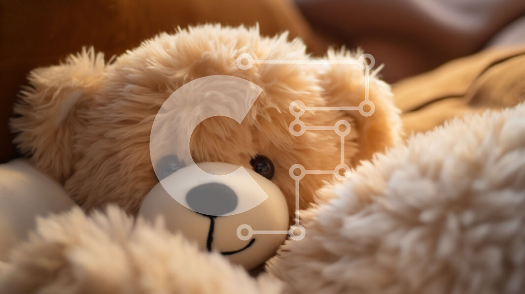 Intra Συλλεκτικό Ξύλινο Παζλ Plywood  4mm - Teddy Bear στον καναπέ Σε Ξύλινο Κουτί - Διαστάσεις Puzzle: 10x10 cm – 25 κομμάτια