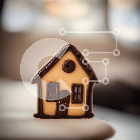 Σετ των 2 Intra Συλλεκτικό Ξύλινο Παζλ Plywood  4mm - Διακόσμηση σπιτιού με σοκολάτα σε λευκή επιφάνεια Σε Ξύλινο Κουτί - Διαστάσεις: 10x10 cm – 25 κομμάτια