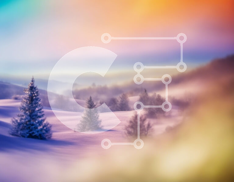 Intra Συλλεκτικό Ξύλινο Παζλ Plywood  4mm - Χιονισμένο τοπίο με πολύχρωμα δέντρα και βουνά Σε Ξύλινο Κουτί - Διαστάσεις: 10x10 cm – 25 κομμάτια