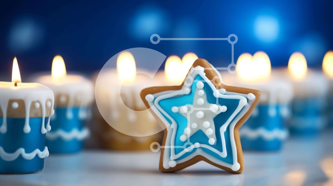 Intra Συλλεκτικό Ξύλινο Παζλ Plywood  4mm - Μπισκότο σε σχήμα αστεριού με κεριά Σε Ξύλινο Κουτί - Διαστάσεις: 10x10 cm – 25 κομμάτια