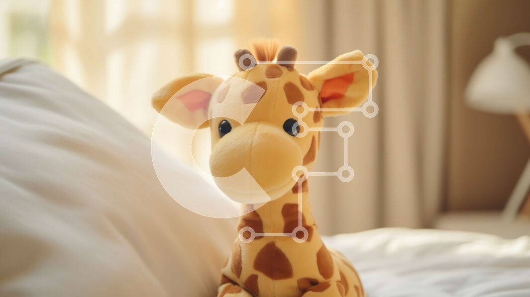 Intra Συλλεκτικό Ξύλινο Παζλ Plywood  4mm - Γεμιστή καμηλοπάρδαλη στο κρεβάτι με ανοιχτό παράθυρο Σε Ξύλινο Κουτί - Διαστάσεις: 10x10 cm – 25 κομμάτια