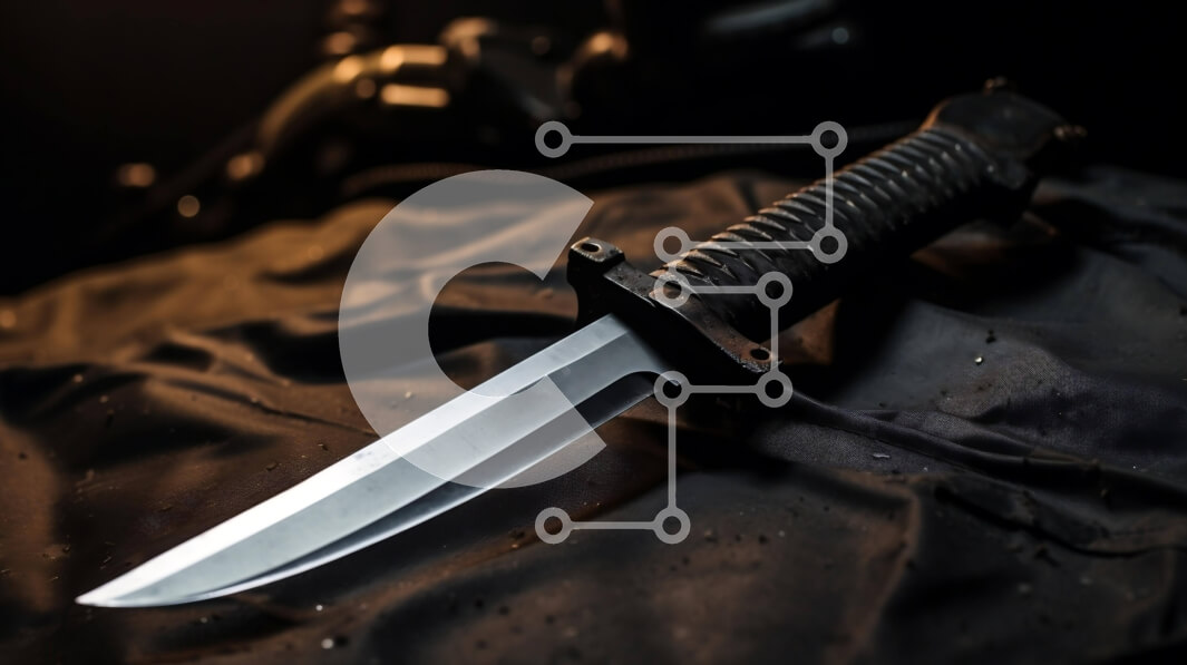 Intra Συλλεκτικό Ξύλινο Παζλ Plywood  4mm - Μαχαίρι σε ρούχα Σε Ξύλινο Κουτί - Διαστάσεις: 10x10 cm – 25 κομμάτια