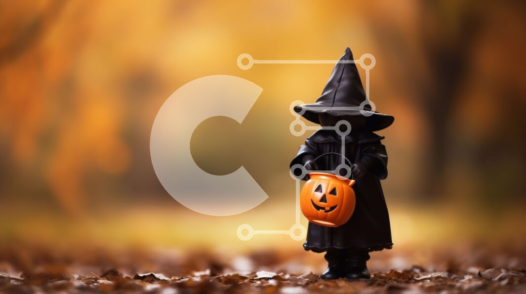 Intra Συλλεκτικό Ξύλινο Παζλ Plywood  4mm - Ειδώλιο μάγισσας με κολοκύθα στο δάσος Σε Ξύλινο Κουτί - Διαστάσεις: 10x10 cm – 25 κομμάτια