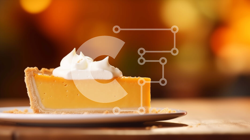 Σετ των 2 Intra Συλλεκτικό Ξύλινο Παζλ Plywood  4mm - Φέτα κίτρινη πίτα σε λευκό πιάτο με σαντιγί Σε Ξύλινο Κουτί - Διαστάσεις: 10x10 cm – 25 κομμάτια