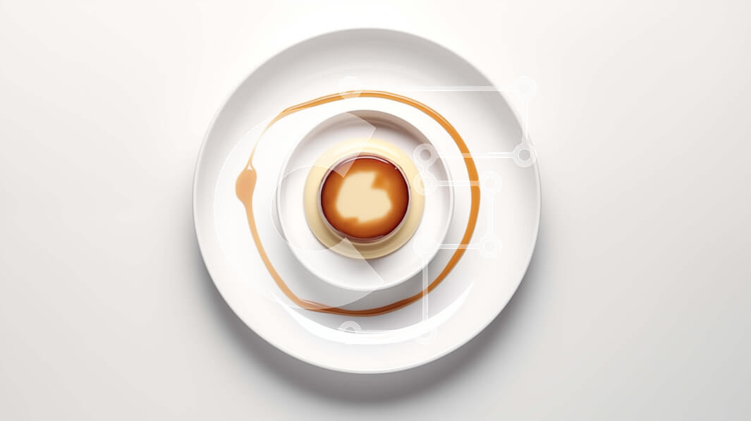 Σετ των 2 Intra Συλλεκτικό Ξύλινο Παζλ Plywood  4mm - Νόστιμο οβάλ επιδόρπιο με σάλτσα καραμέλας Σε Ξύλινο Κουτί - Διαστάσεις: 10x10 cm – 25 κομμάτια