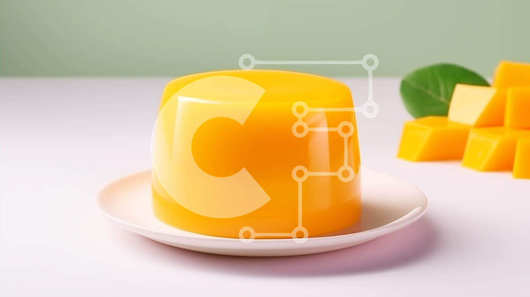 Σετ των 2 Intra Συλλεκτικό Ξύλινο Παζλ Plywood  4mm - Κρέμα μάνγκο με φρέσκες φέτες μάνγκο και πράσινα φύλλα Σε Ξύλινο Κουτί - Διαστάσεις: 10x10 cm – 25 κομμάτια