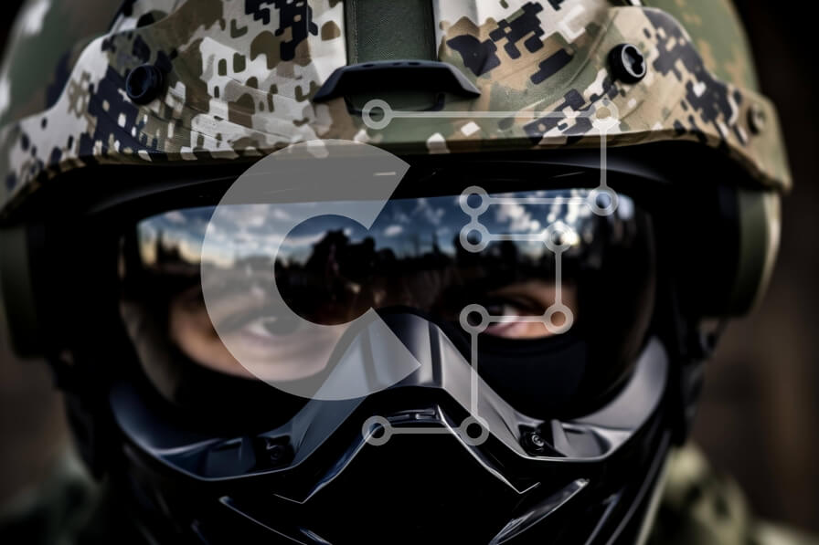 Intra Συλλεκτικό Ξύλινο Παζλ Plywood  4mm - Άνθρωπος με κράνος παραλλαγής και γυαλιά Σε Ξύλινο Κουτί - Διαστάσεις Puzzle: 10x10 cm – 25 κομμάτια