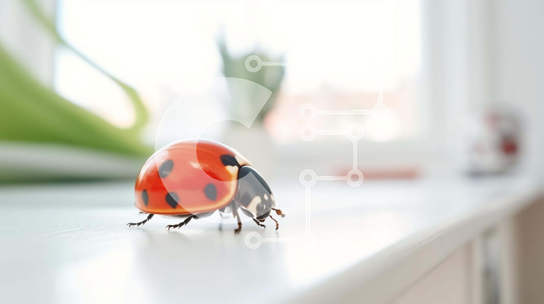 Intra Συλλεκτικό Ξύλινο Παζλ Plywood  4mm - Πασχαλίτσα στον πάγκο δίπλα σε ένα ανοιχτό παράθυρο Σε Ξύλινο Κουτί - Διαστάσεις: 10x10 cm – 25 κομμάτια