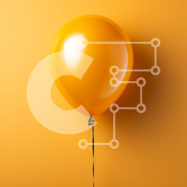 Intra Συλλεκτικό Ξύλινο Παζλ Plywood  4mm - Κίτρινο μπαλόνι σε κίτρινο φόντο Σε Ξύλινο Κουτί - Διαστάσεις Puzzle: 10x10 cm – 25 κομμάτια