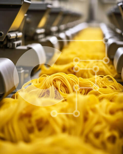 Intra Συλλεκτικό Ξύλινο Παζλ Plywood  4mm - Διαδικασία παραγωγής ζυμαρικών σε μεταφορική ταινία Σε Ξύλινο Κουτί - Διαστάσεις Puzzle: 10x10 cm – 25 κομμάτια