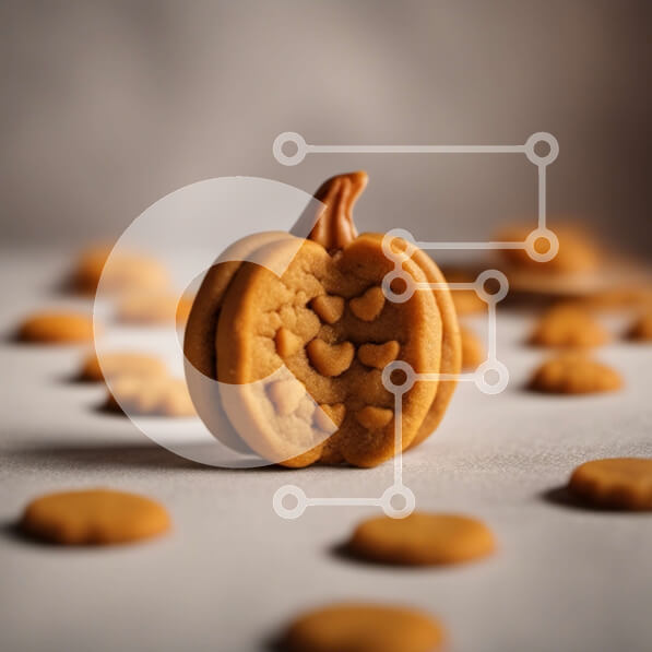 Σετ των 2 Intra Συλλεκτικό Ξύλινο Παζλ Plywood  4mm - Μπισκότο σε σχήμα κολοκύθας με καρδιές για το Halloween Σε Ξύλινο Κουτί - Διαστάσεις: 10x10 cm – 25 κομμάτια