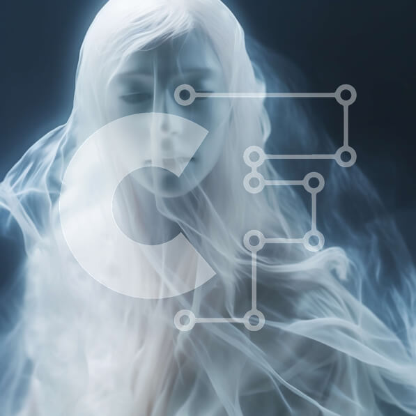 Σετ των 2 Intra Συλλεκτικό Ξύλινο Παζλ Plywood  4mm - Όμορφη γυναίκα με ρέοντα μαλλιά που επιπλέουν στον αέρα Σε Ξύλινο Κουτί - Διαστάσεις: 10x10 cm – 25 κομμάτια