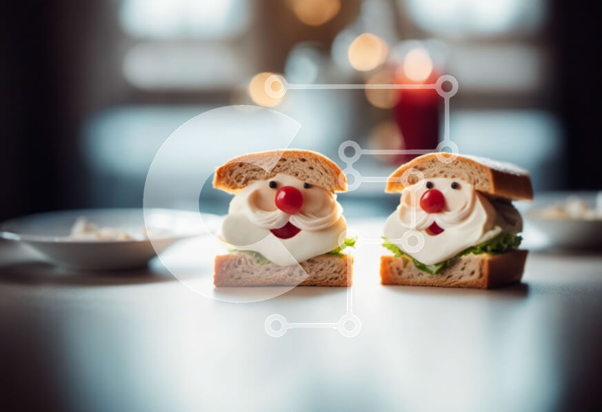 Σετ των 2 Intra Συλλεκτικό Ξύλινο Παζλ Plywood  4mm - Σάντουιτς με πρόσωπα σε ένα τραπέζι Σε Ξύλινο Κουτί - Διαστάσεις: 10x10 cm – 25 κομμάτια