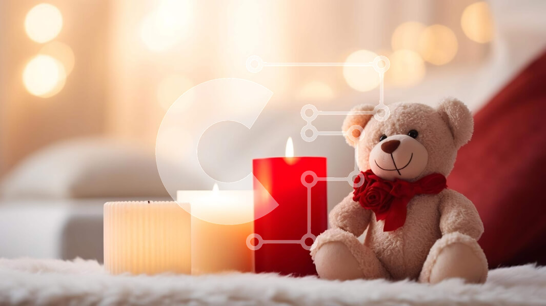 Intra Συλλεκτικό Ξύλινο Παζλ Plywood  4mm - Αρκουδάκι και κεριά σε ένα δωμάτιο Σε Ξύλινο Κουτί - Διαστάσεις Puzzle: 10x10 cm – 25 κομμάτια