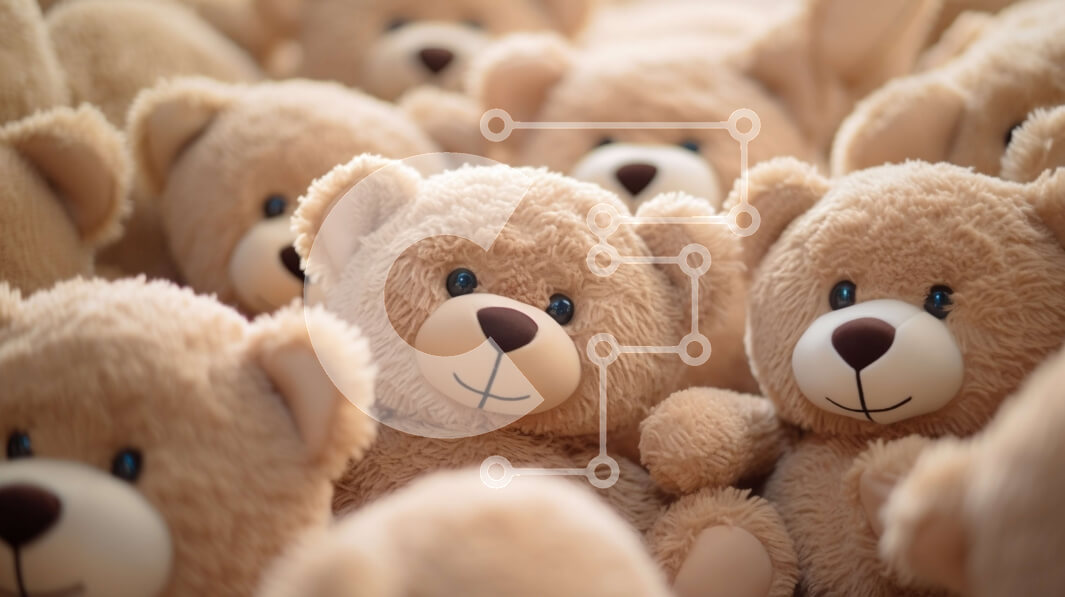 Intra Συλλεκτικό Ξύλινο Παζλ Plywood  4mm - Ομάδα αρκουδιών που κοιτάζουν την κάμερα Σε Ξύλινο Κουτί - Διαστάσεις Puzzle: 10x10 cm – 25 κομμάτια