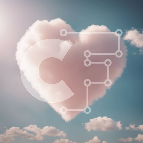 Intra Συλλεκτικό Ξύλινο Παζλ Plywood  4mm - Ροζ σύννεφο σε σχήμα καρδιάς που επιπλέει στον ουρανό Σε Ξύλινο Κουτί - Διαστάσεις: 10x10 cm – 25 κομμάτια