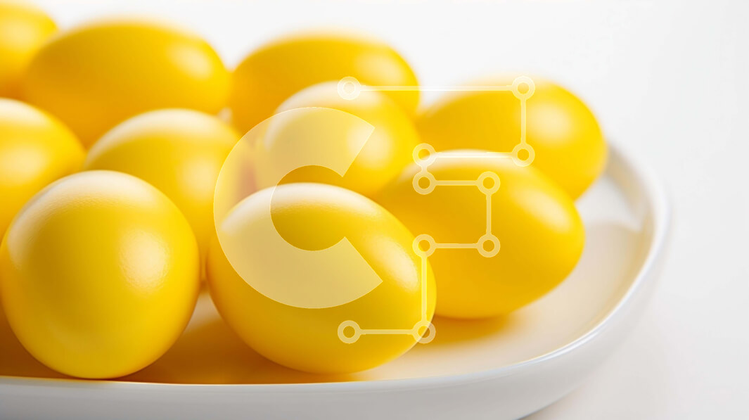 Σετ των 2 Intra Συλλεκτικό Ξύλινο Παζλ Plywood  4mm - Πιάτο με κίτρινα αυγά Σε Ξύλινο Κουτί - Διαστάσεις: 10x10 cm – 25 κομμάτια