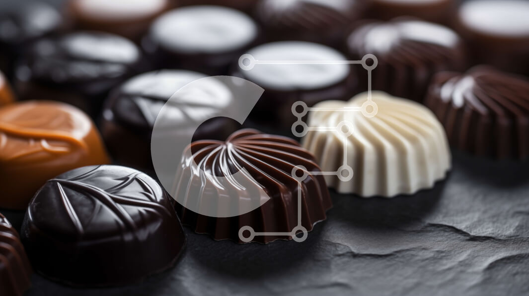 Σετ των 2 Intra Συλλεκτικό Ξύλινο Παζλ Plywood  4mm - Ποικιλία από καραμέλες σοκολάτας Σε Ξύλινο Κουτί - Διαστάσεις: 10x10 cm – 25 κομμάτια