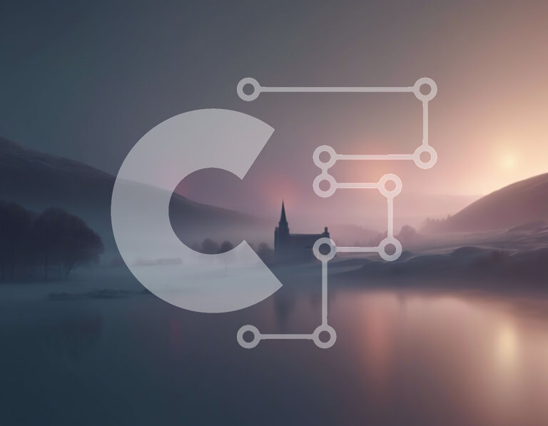 Intra Συλλεκτικό Ξύλινο Παζλ Plywood  4mm - Ομιχλώδες τοπίο με απομονωμένη εκκλησία Σε Ξύλινο Κουτί - Διαστάσεις: 10x10 cm – 25 κομμάτια