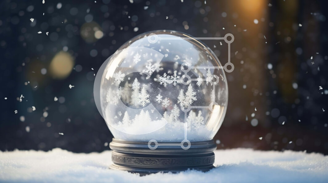 Intra Συλλεκτικό Ξύλινο Παζλ Plywood  4mm - Χειμερινή σφαίρα χιονιού με φωτισμένο αστικό τοπίο Σε Ξύλινο Κουτί - Διαστάσεις: 10x10 cm – 25 κομμάτια