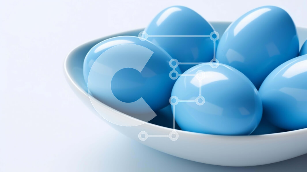 Σετ των 2 Intra Συλλεκτικό Ξύλινο Παζλ Plywood  4mm - Λευκό μπολ με μπλε αυγά Σε Ξύλινο Κουτί - Διαστάσεις: 10x10 cm – 25 κομμάτια