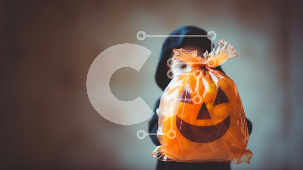 Intra Συλλεκτικό Ξύλινο Παζλ Plywood  4mm - Παιδί με τσάντα σε σχήμα κολοκύθας για το Halloween Σε Ξύλινο Κουτί - Διαστάσεις: 10x10 cm – 25 κομμάτια