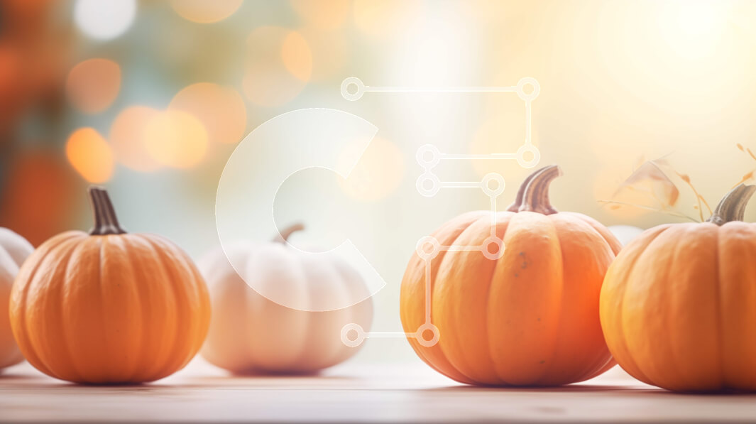 Intra Συλλεκτικό Ξύλινο Παζλ Plywood  4mm - Σειρά από πορτοκαλί και λευκές κολοκύθες σε ξύλινο τραπέζι Σε Ξύλινο Κουτί - Διαστάσεις Puzzle: 10x10 cm – 25 κομμάτια