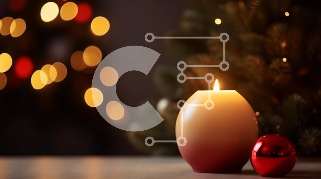 Intra Συλλεκτικό Ξύλινο Παζλ Plywood  4mm - Γιορτινό κερί και στολίδια στο τραπέζι Σε Ξύλινο Κουτί - Διαστάσεις: 10x10 cm – 25 κομμάτια