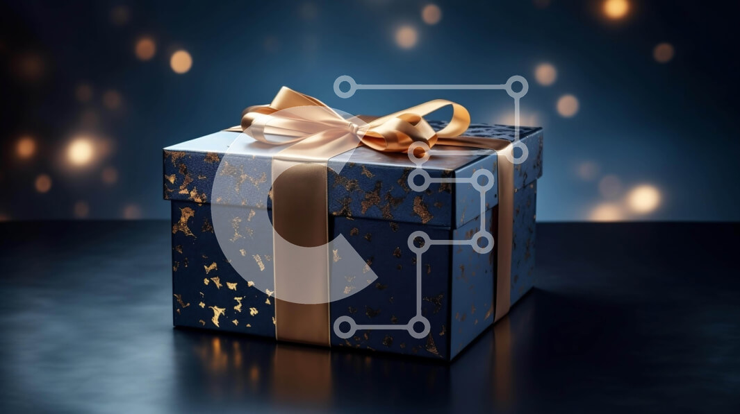 Intra Συλλεκτικό Ξύλινο Παζλ Plywood  4mm - Μαύρο κουτί δώρου με χρυσή κορδέλα και φωτάκια Σε Ξύλινο Κουτί - Διαστάσεις: 10x10 cm – 25 κομμάτια