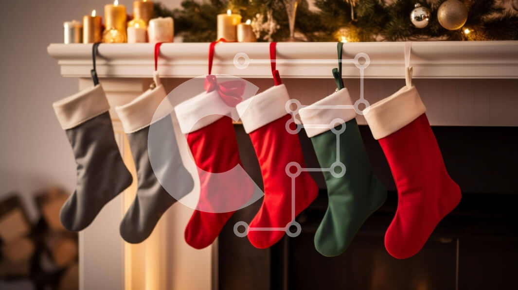 Intra Συλλεκτικό Ξύλινο Παζλ Plywood  4mm - Χριστουγεννιάτικες κάλτσες σε μαντελάκι με κεριά Σε Ξύλινο Κουτί - Διαστάσεις: 10x10 cm – 25 κομμάτια