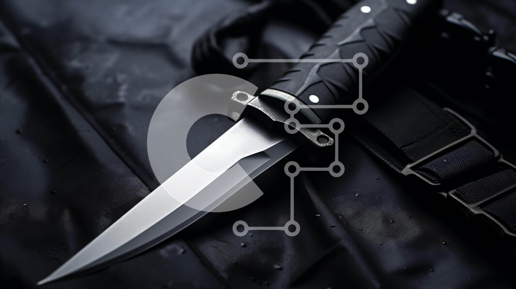 Intra Συλλεκτικό Ξύλινο Παζλ Plywood  4mm - Μαχαίρι σε ύφασμα ή υλικό Σε Ξύλινο Κουτί - Διαστάσεις: 10x10 cm – 25 κομμάτια