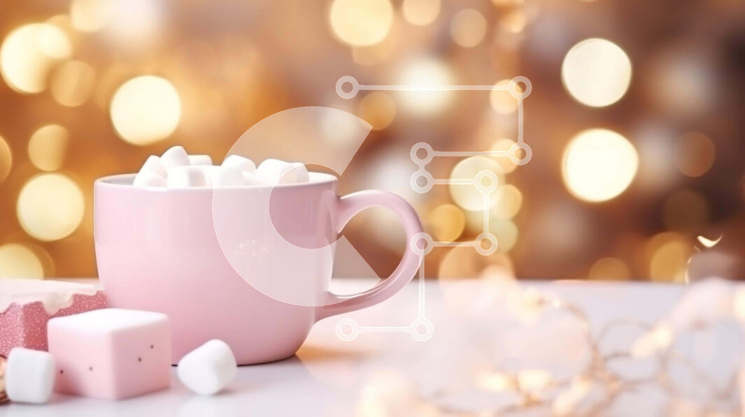 Intra Συλλεκτικό Ξύλινο Παζλ Plywood  4mm - Ροζ Κούπα με Ζεστή Σοκολάτα και Marshmallows Σε Ξύλινο Κουτί - Διαστάσεις: 10x10 cm – 25 κομμάτια