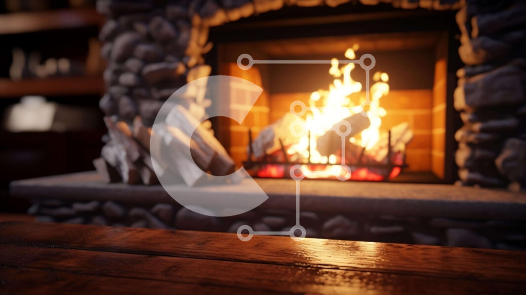 Intra Συλλεκτικό Ξύλινο Παζλ Plywood  4mm - Άνετο τζάκι με αναμμένη φωτιά Σε Ξύλινο Κουτί - Διαστάσεις Puzzle: 10x10 cm – 25 κομμάτια