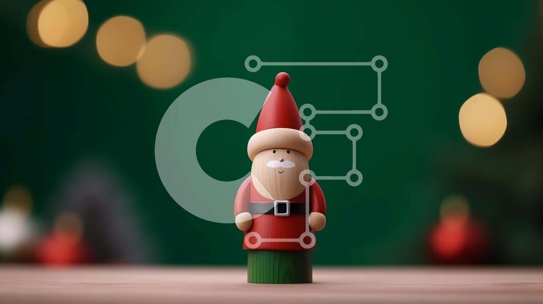 Intra Συλλεκτικό Ξύλινο Παζλ Plywood  4mm - Ξύλινο ειδώλιο Άγιου Βασίλη σε διακοσμητικό πράσινο φόντο Σε Ξύλινο Κουτί - Διαστάσεις: 10x10 cm – 25 κομμάτια