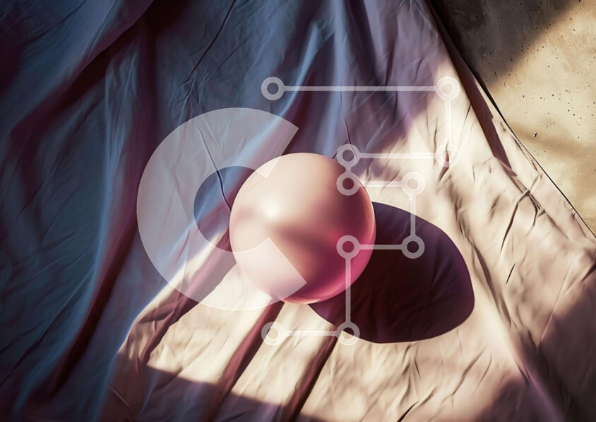 Intra Συλλεκτικό Ξύλινο Παζλ Plywood  4mm - Ροζ μπαλόνι και Πασχαλινά αυγά Σε Ξύλινο Κουτί - Διαστάσεις Puzzle: 10x10 cm – 25 κομμάτια