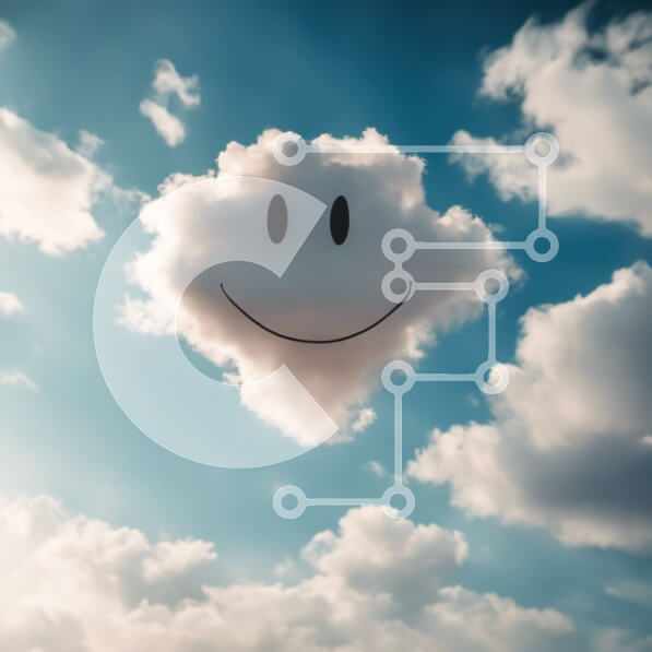 Intra Συλλεκτικό Ξύλινο Παζλ Plywood  4mm - Χαμογελώντας σύννεφο στον ουρανό Σε Ξύλινο Κουτί - Διαστάσεις Puzzle: 10x10 cm – 25 κομμάτια