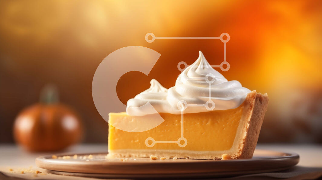 Σετ των 2 Intra Συλλεκτικό Ξύλινο Παζλ Plywood  4mm - Φέτα κολοκυθόπιτα με σαντιγί σε πορτοκαλί φόντο Σε Ξύλινο Κουτί - Διαστάσεις: 10x10 cm – 25 κομμάτια