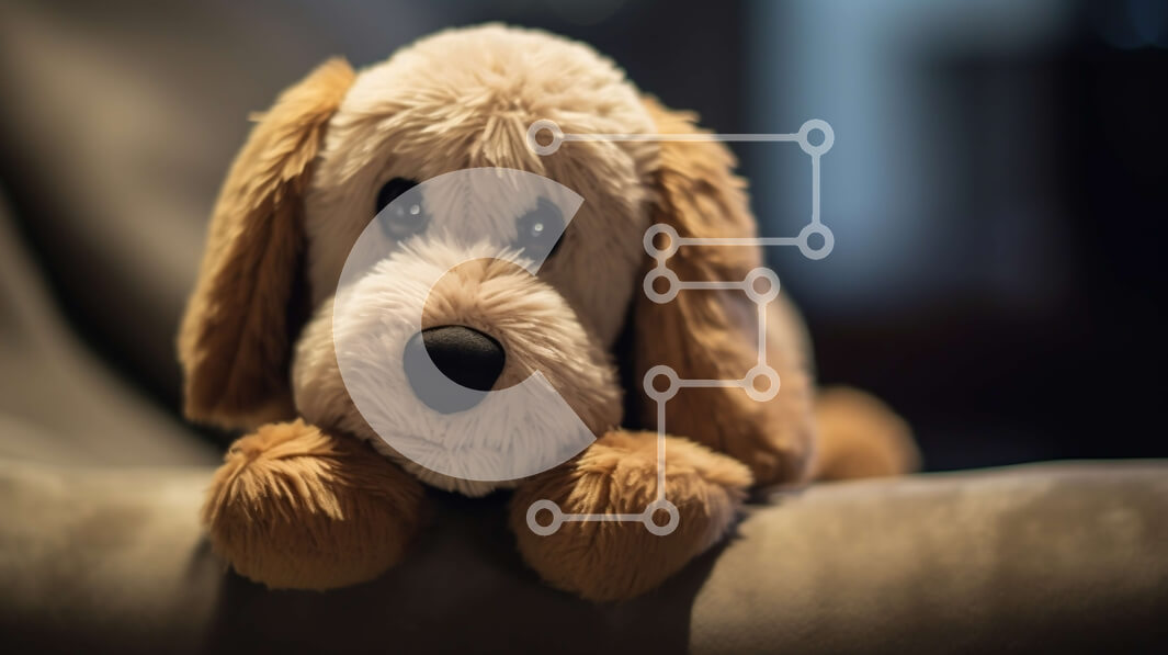 Σετ των 2 Intra Συλλεκτικό Ξύλινο Παζλ Plywood  4mm - Παραγεμισμένος σκύλος που στηρίζεται στον καναπέ Σε Ξύλινο Κουτί - Διαστάσεις: 10x10 cm – 25 κομμάτια