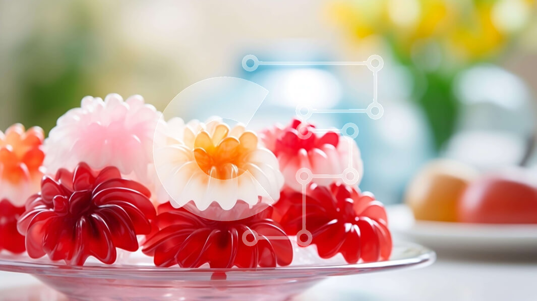 Σετ των 2 Intra Συλλεκτικό Ξύλινο Παζλ Plywood  4mm - Πολύχρωμα γλειφιτζούρια σε γυάλινο μπολ με λουλούδια Σε Ξύλινο Κουτί - Διαστάσεις: 10x10 cm – 25 κομμάτια