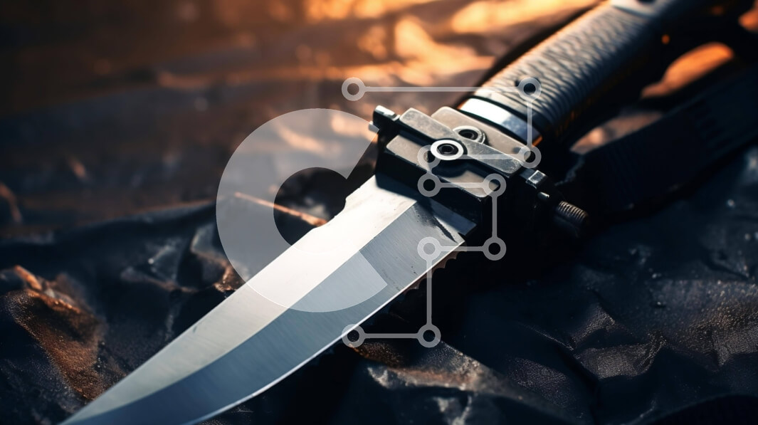 Intra Συλλεκτικό Ξύλινο Παζλ Plywood  4mm - Μαχαίρι σε ύφασμα ή ύφασμα Σε Ξύλινο Κουτί - Διαστάσεις: 10x10 cm – 25 κομμάτια