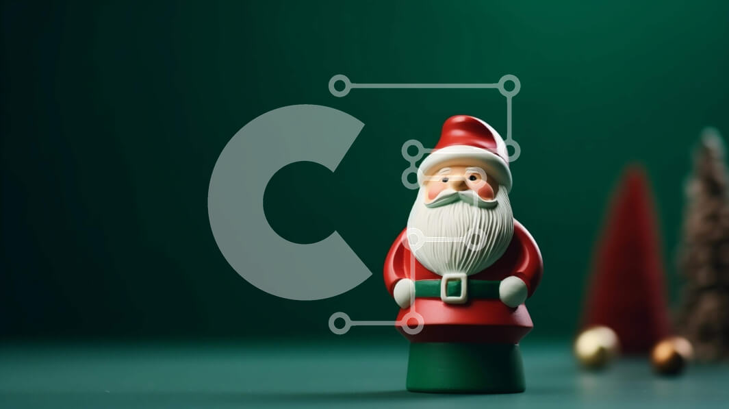 Intra Συλλεκτικό Ξύλινο Παζλ Plywood  4mm - Μικρό ειδώλιο Άγιου Βασίλη με χριστουγεννιάτικα δέντρα και στολίδια Σε Ξύλινο Κουτί - Διαστάσεις: 10x10 cm – 25 κομμάτια