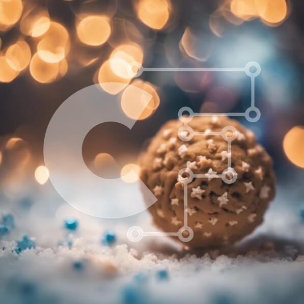 Intra Συλλεκτικό Ξύλινο Παζλ Plywood  4mm - Εορταστική καφέ μπάλα σε νιφάδες χιονιού και φώτα Σε Ξύλινο Κουτί - Διαστάσεις: 10x10 cm – 25 κομμάτια