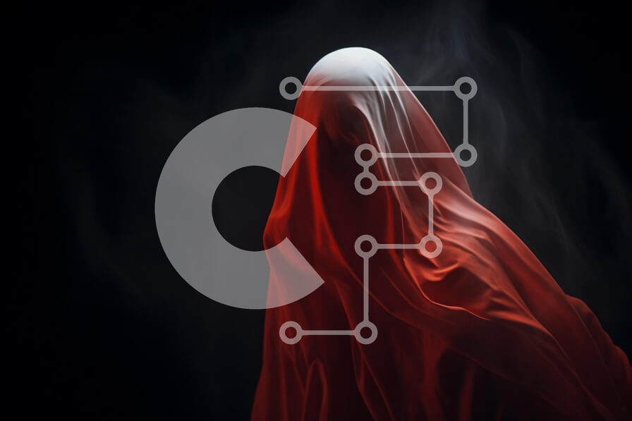 Intra Συλλεκτικό Ξύλινο Παζλ Plywood  4mm - Mysterious Red Ghost in the Dark with Smoke Σε Ξύλινο Κουτί - Διαστάσεις Puzzle: 10x10 cm – 25 κομμάτια