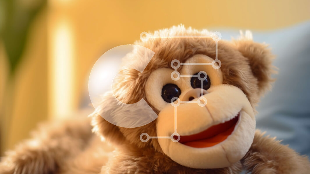 Intra Συλλεκτικό Ξύλινο Παζλ Plywood  4mm - Καλοσυντηρημένος γεμιστός πίθηκος στο επάνω μέρος του καναπέ Σε Ξύλινο Κουτί - Διαστάσεις: 10x10 cm – 25 κομμάτια