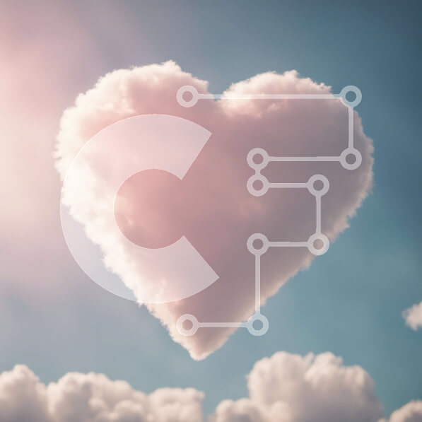 Intra Συλλεκτικό Ξύλινο Παζλ Plywood  4mm - Σύννεφο σε σχήμα καρδιάς που επιπλέει στον ουρανό Σε Ξύλινο Κουτί - Διαστάσεις: 10x10 cm – 25 κομμάτια