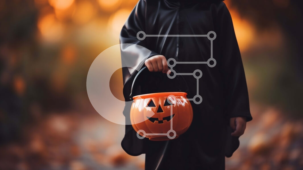 Intra Συλλεκτικό Ξύλινο Παζλ Plywood  4mm - Παιδί με κολοκύθα για Απόκριες Σε Ξύλινο Κουτί - Διαστάσεις: 10x10 cm – 25 κομμάτια