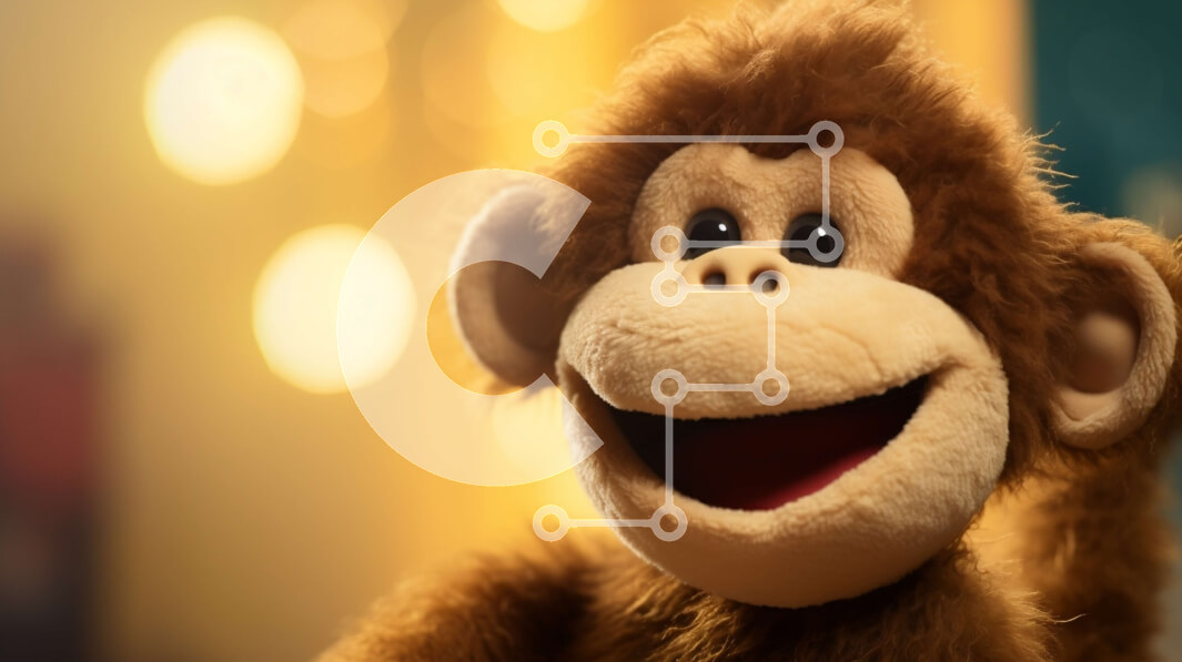 Σετ των 2 Intra Συλλεκτικό Ξύλινο Παζλ Plywood  4mm - Happy Brown Monkey Γεμιστό Ζώο Σε Ξύλινο Κουτί - Διαστάσεις: 10x10 cm – 25 κομμάτια