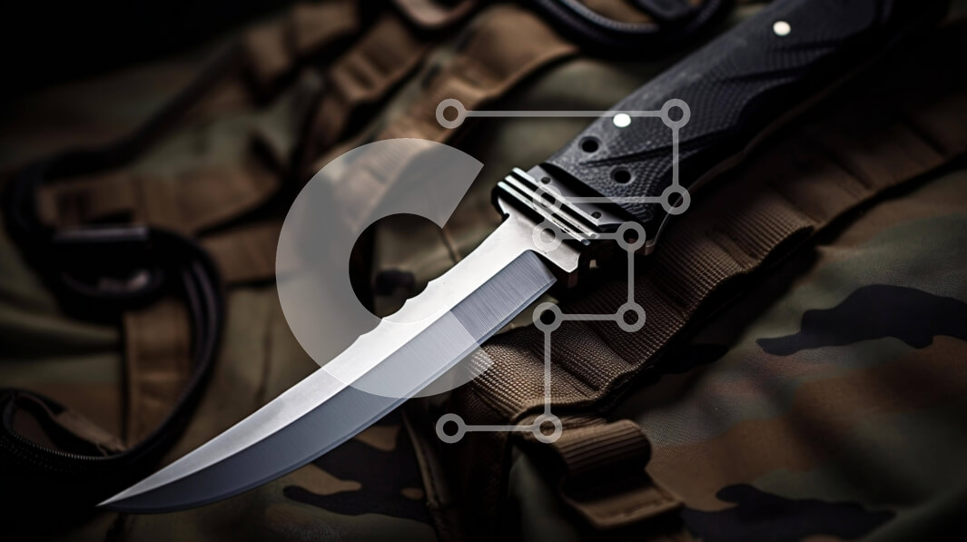 Intra Συλλεκτικό Ξύλινο Παζλ Plywood  4mm - Μαχαίρι σε σακίδιο παραλλαγής Σε Ξύλινο Κουτί - Διαστάσεις: 10x10 cm – 25 κομμάτια