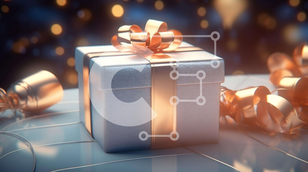 Intra Συλλεκτικό Ξύλινο Παζλ Plywood  4mm - Ασημένιο κουτί δώρου με χρυσές κορδέλες και φιόγκους Σε Ξύλινο Κουτί - Διαστάσεις: 10x10 cm – 25 κομμάτια